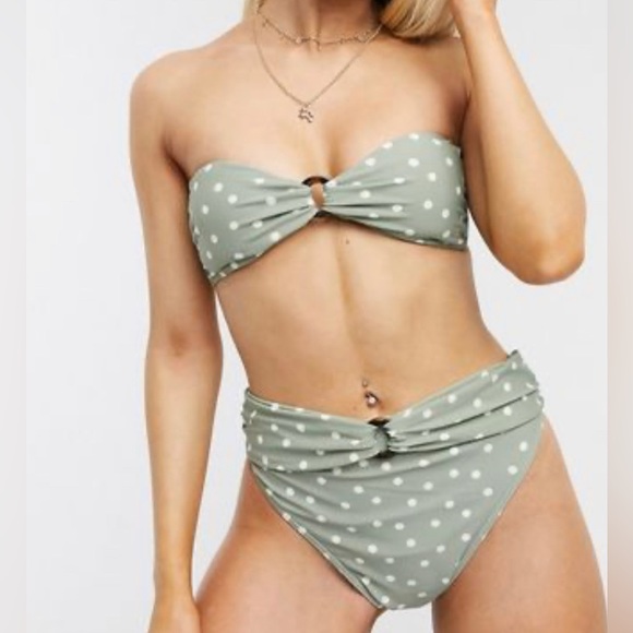 GREEN POLKA DOT BIKINI - Picture 2 of 3